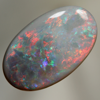 SOLID SEMI BLACK OPAL Bright red and green fire  SEE VIDEO